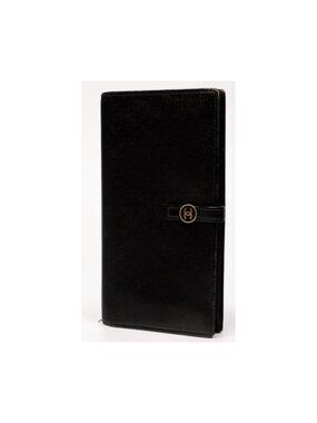 Chanel Black Leather Long Wallet